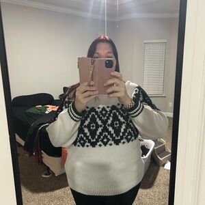 White Fairisle sweater